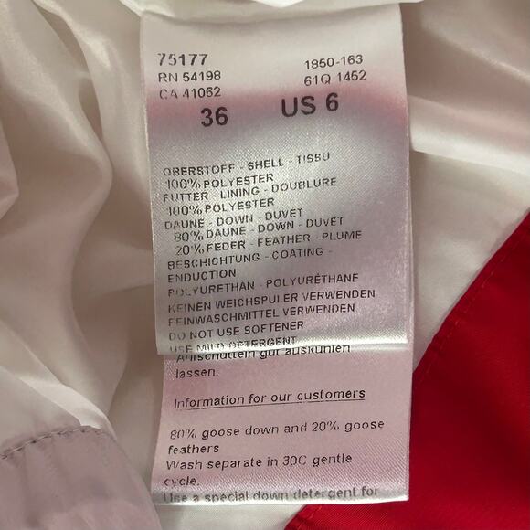 Bogner Goose Down Puffer Hooded Ski Jacket Red - Picture 5 of 11